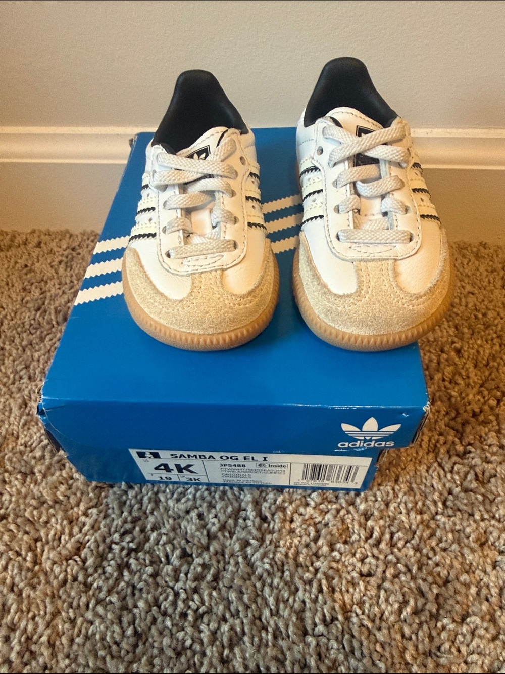adidas Kids Samba OG Sneakers - White, Black & Gum